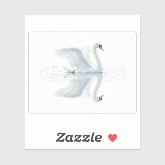 Swan Reflection Sticker (Sheet)