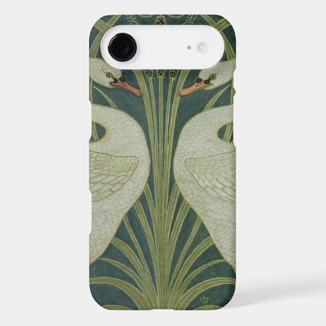 'Swan, Rush and Iris' wallpaper design Case-Mate iPhone Case (Back)