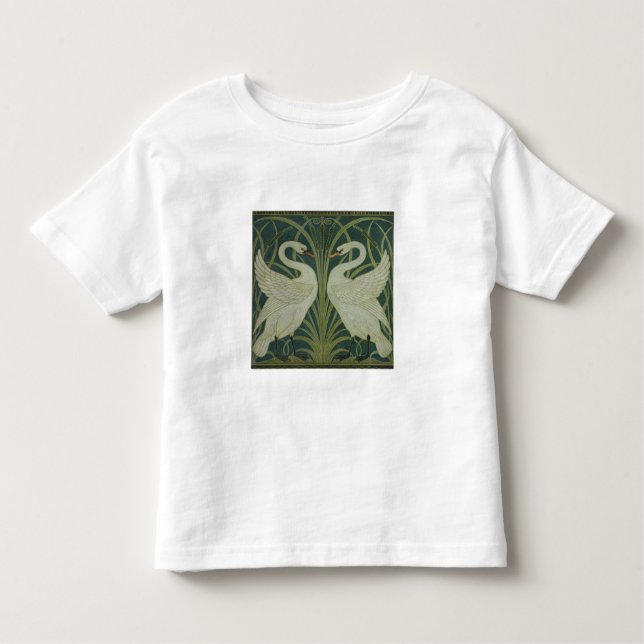 'Swan, Rush and Iris' wallpaper design Toddler T-shirt (Front)