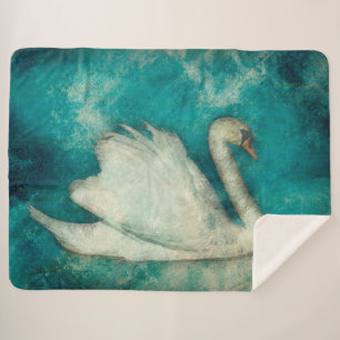 Swan Sherpa Blanket
