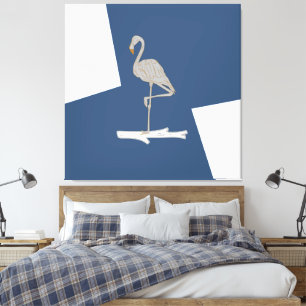 Swan, simple design canvas print