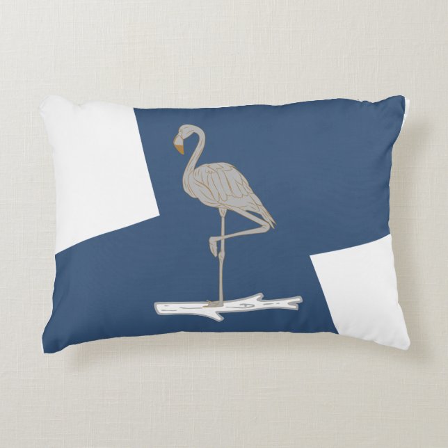 Swan, simple, elegant accent pillow (Front)