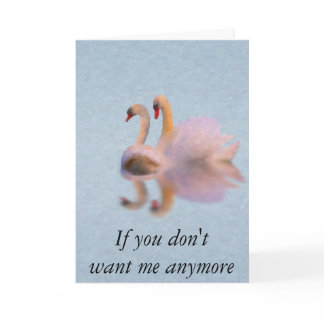 Swan Song ( Anti-Valentine) Holiday Card