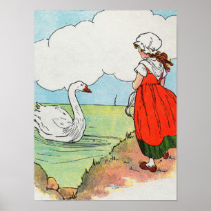 Swan, Swan Over the Sea Mother Goose Nursery Rhyme Poster
