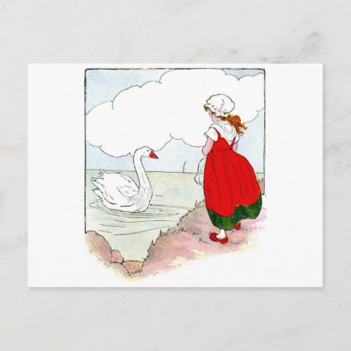 Swan Vintage The Real Mother Goose Postcard