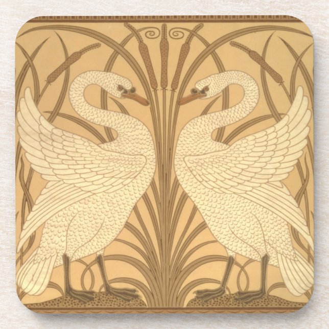 Swan wallpaper design coaster (Front)
