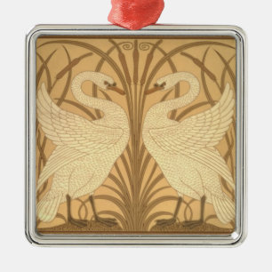 Swan wallpaper design metal ornament