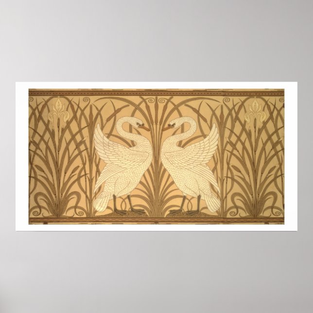 Swan wallpaper design poster (Front)