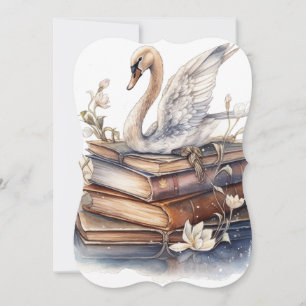 Swan Watercolor Note Card