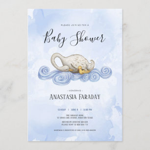 Swan watercolour illustration invitation
