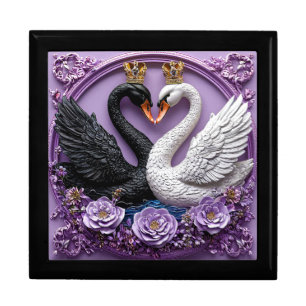 Swan Wedding Couple Crown Gift For Bride And Groom Box