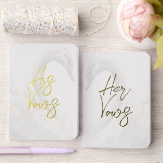 Swan Wedding Foil Vow Books