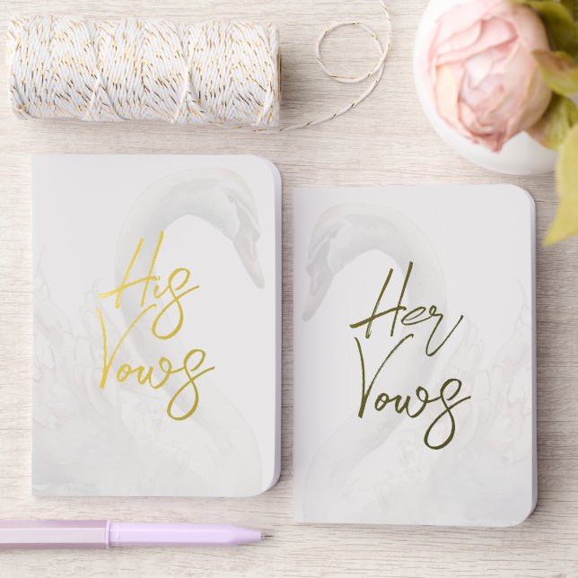 Swan Wedding Foil Vow Books (Wedding)