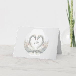 Swan Wedding Folded Program