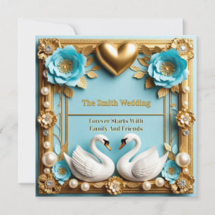 Swan Wedding Frame For Luxury Wedding Decor ✨ Invitation