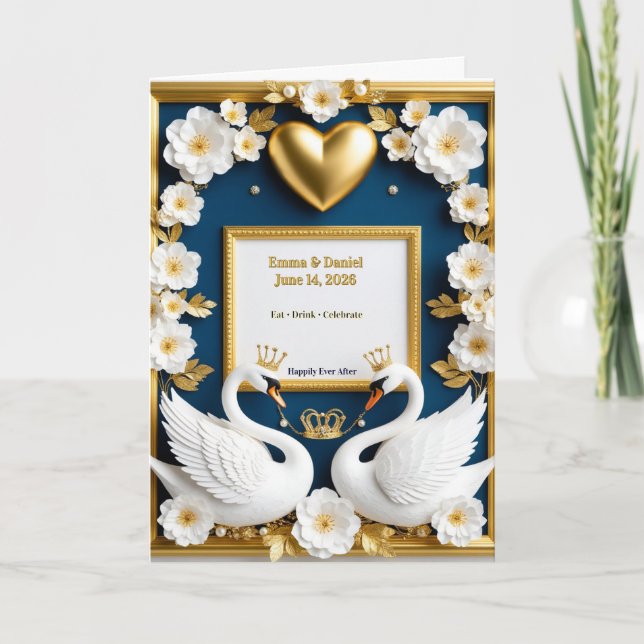 Swan Wedding Frame For Luxury Wedding Decor ✨ Program (Front)