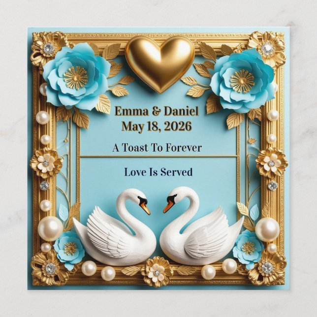 Swan Wedding Frame For Luxury Wedding Decor ✨ Program (Front)