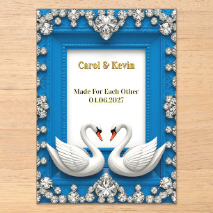 Swan Wedding Frame Luxury Wedding Decor ✨ Acrylic Invitations