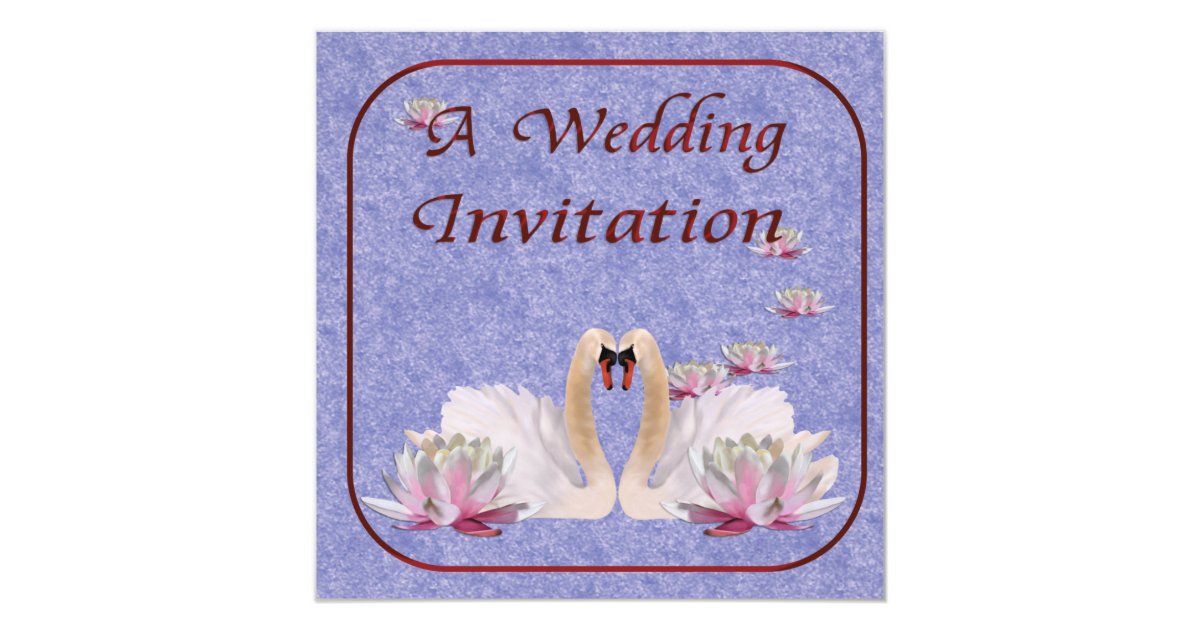 Swan Wedding Invitations 3