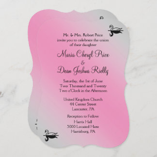 Swan Wedding Invitation 5"x 7"