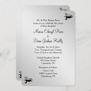 Swan Wedding Invitation 5"x 7"