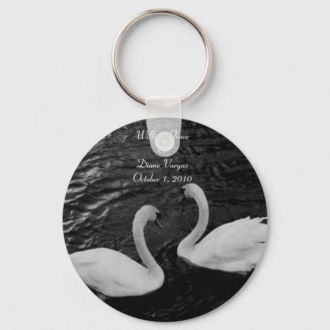 Swan Wedding Keychain (Front)