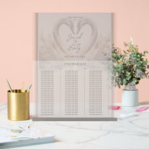 Swan Wedding Seating Chart Acrylic Sign
