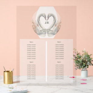 Swan Wedding Seating Chart Sign