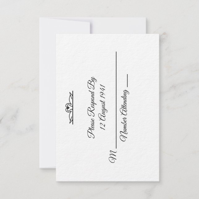 Swan Wedding Suite R.S.V.P ~ The Commander (Front)