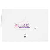 swan with cygnet in pond cards (Back Horizontal)