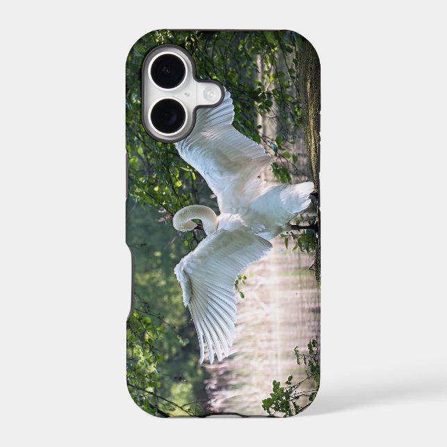 Swan with Wings Spread Iphone Case (Back)
