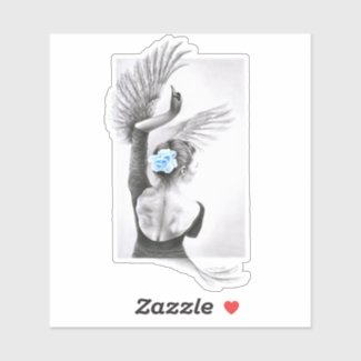 Swan Woman dancer Elegant Ballet Surreal art