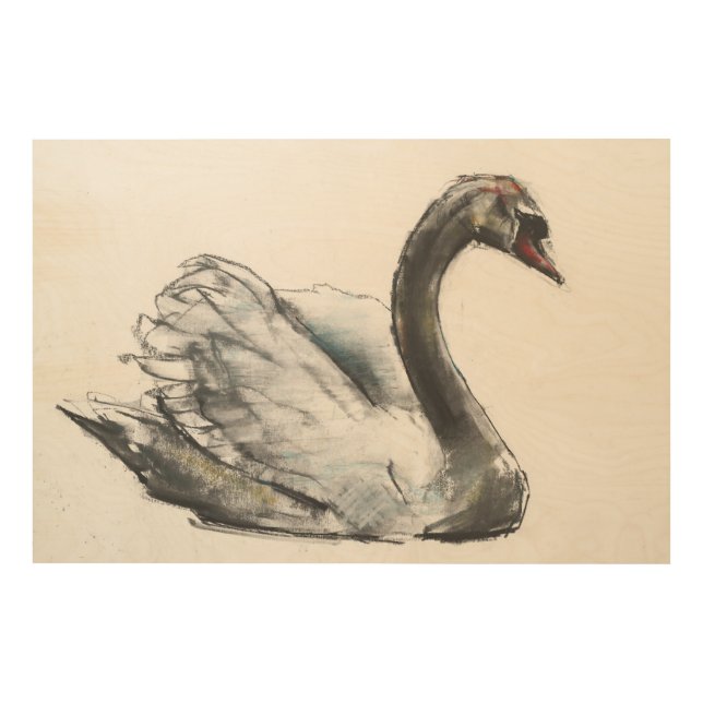 Swan Wood Wall Decor (Front)