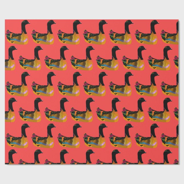 Swan-y Duck  Wrapping Paper (Flat)