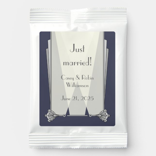 Swanky Art Deco in Blue Drink Mix (Front)