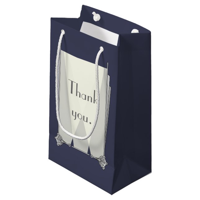 Swanky Art Deco in Blue Gift Bag (Front Angled)