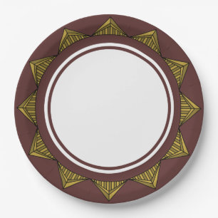 Swanky Art Deco in Red Paper Plate