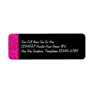Swanky Hot Pink Leopard Print & Black Label