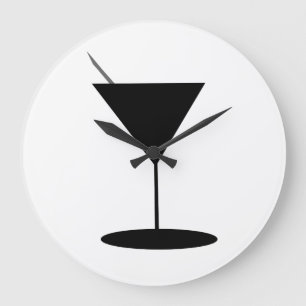 Swanky Martini Glass Large Clock