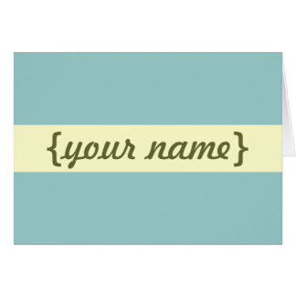 Swanky Personalized Card