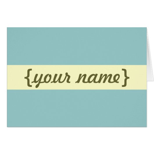 Swanky Personalized Card (Front Horizontal)