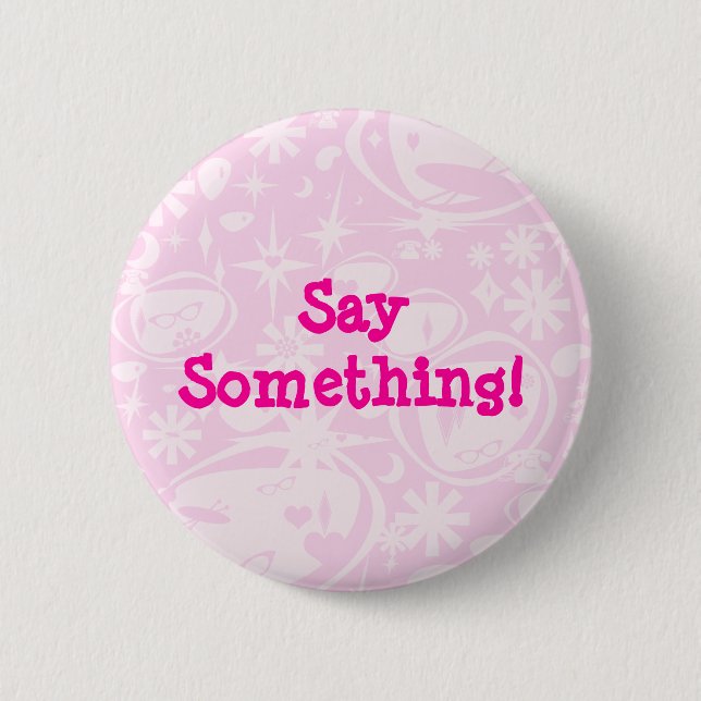 Swanky Retro Pink Button (Front)
