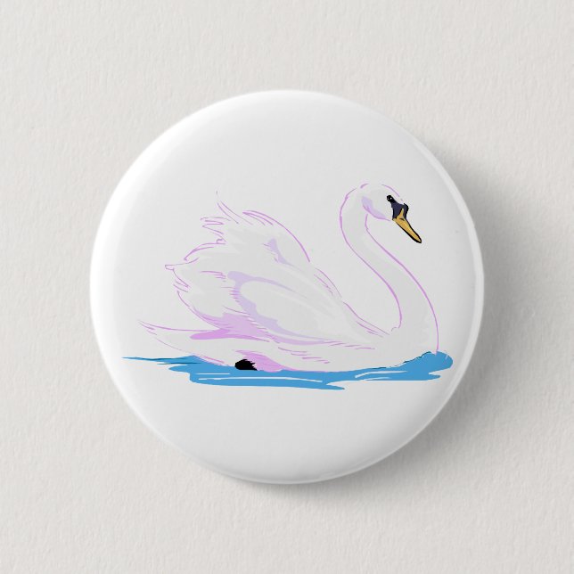 Swanna Swan Pinback Button (Front)