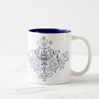 Swans and Scrolls Two-Tone Coffee Mug