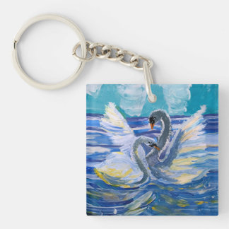 Swans "Art by Kids" Keychain