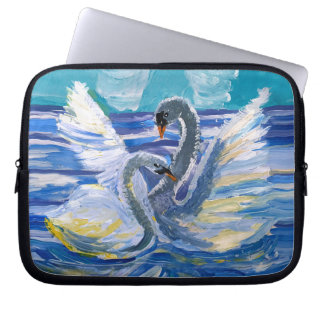 Swans "Art by Kids" Laptop Sleeve