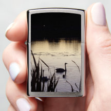 Swans at Dusk Zippo Lighter