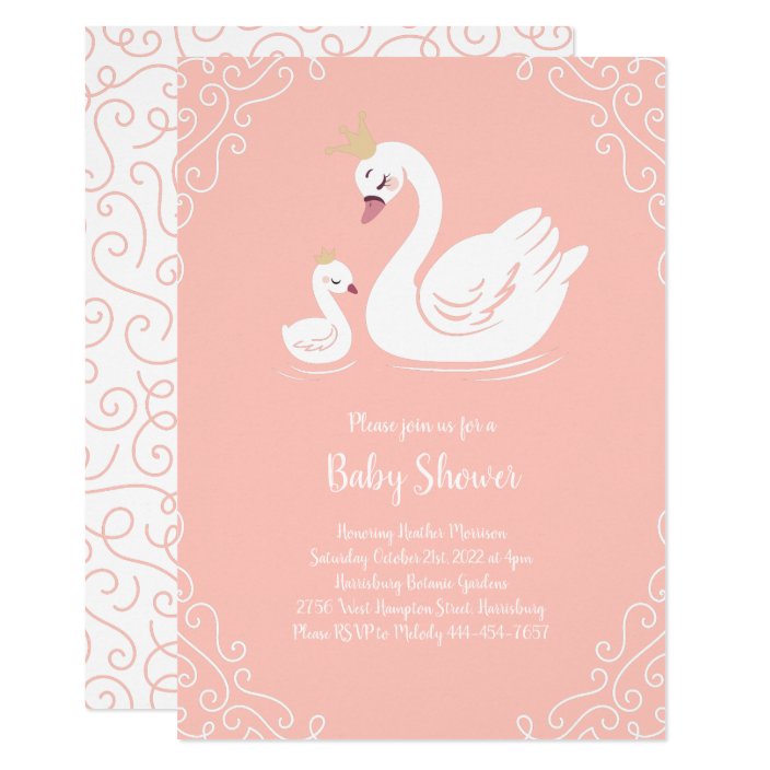 baby shower swan theme