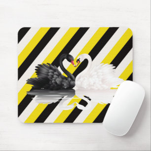 Swans Black Yellow Stripe Mouse Pad! Mouse Pad