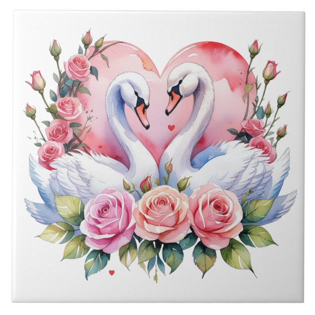 Swans Ceramic Tile (Front)